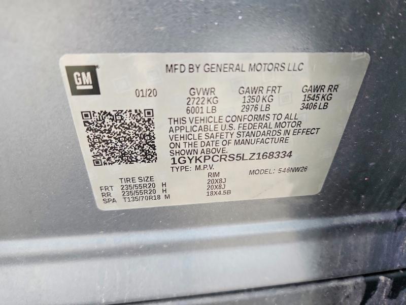 2020 Cadillac Xt6 მანქანა იყიდება აუქციონზე, vin: 1GYKPCRS5LZ168334, აუქციონის ნომერი: 57709496