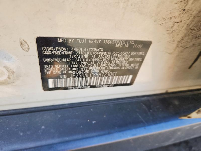 Продажа на аукционе авто 2011 Subaru Forester, vin: JF2SHAFC8BH723061, номер лота: 57306006