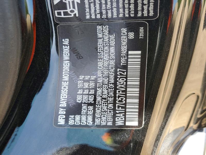 2015 Bmw 228 მანქანა იყიდება აუქციონზე, vin: WBA1F7C57FVX96127, აუქციონის ნომერი: 56303546