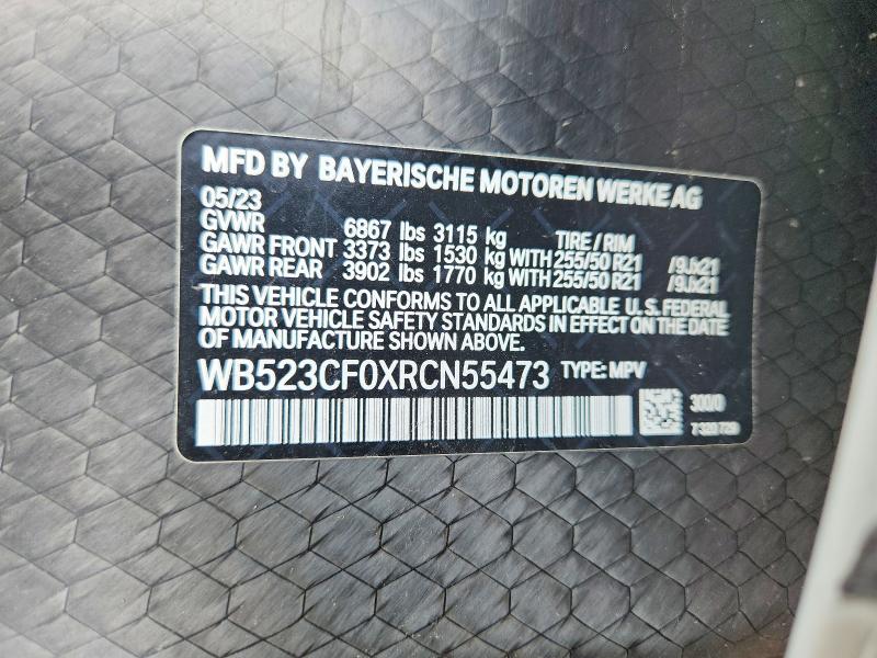 53264766 :رقم المزاد ، WB523CF0XRCN55473 vin ، 2024 Bmw Ix مزاد بيع