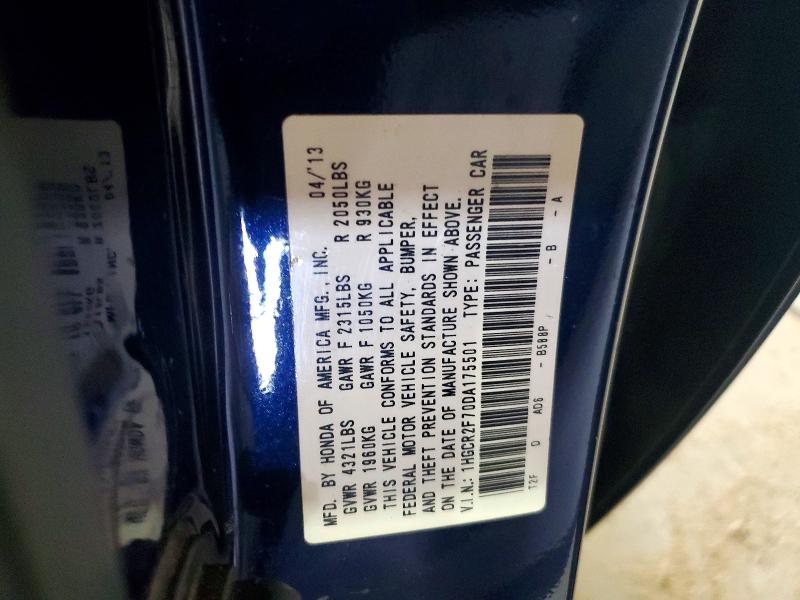 Продаж на аукціоні авто 2013 Honda Accord, vin: 1HGCR2F70DA175501, номер лоту: 56827616