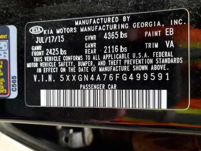 Продаж на аукціоні авто 2015 Kia Optima, vin: 5XXGN4A76FG499591, номер лоту: 57822356