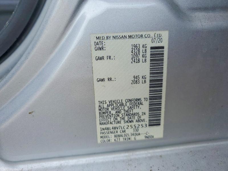 Продаж на аукціоні авто 2020 Nissan Altima, vin: 1N4BL4BV7LC255253, номер лоту: 56105666