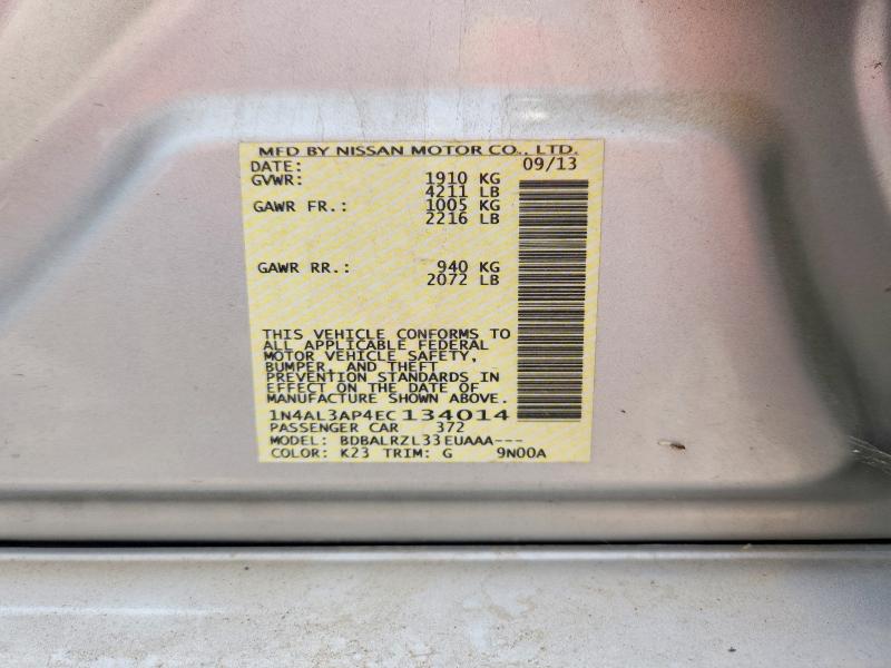 Продаж на аукціоні авто 2014 Nissan Altima, vin: 1N4AL3AP4EC134014, номер лоту: 85452695