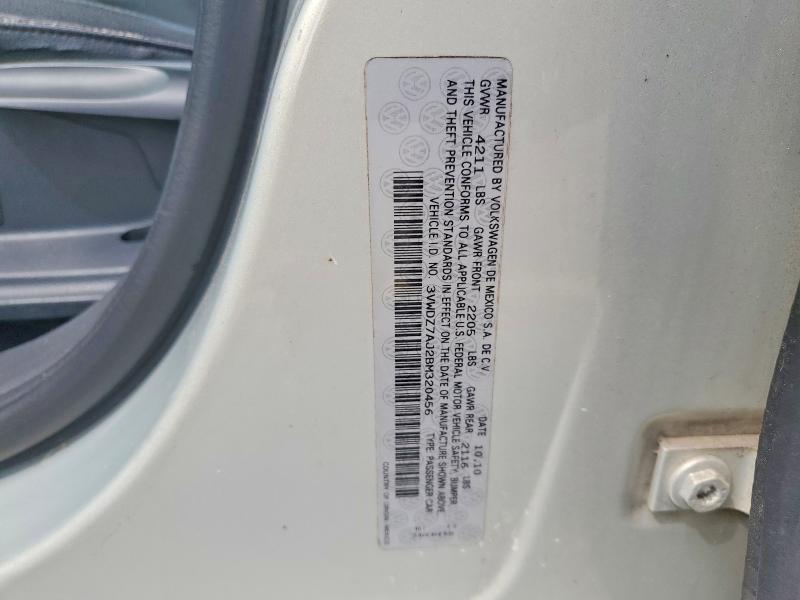 Продажа на аукционе авто 2011 Volkswagen Jetta, vin: 3VWDZ7AJ2BM320456, номер лота: 59539786