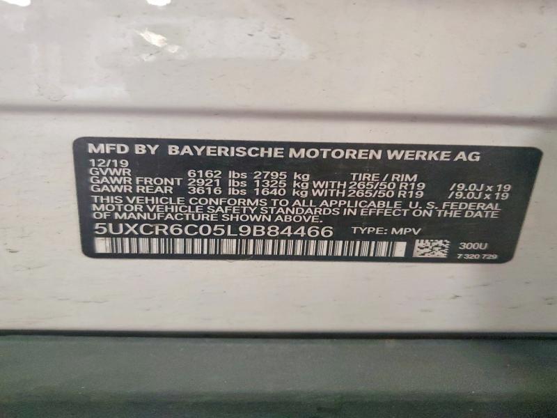 Aukcja sprzedaży 2020 Bmw X5, vin: 5UXCR6C05L9B84466, numer aukcji: 57689316