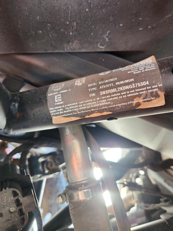 Продажа на аукционе авто 2022 Polaris Rzr Pro R4, vin: 3NSRML2K0NG375304, номер лота: 54727126