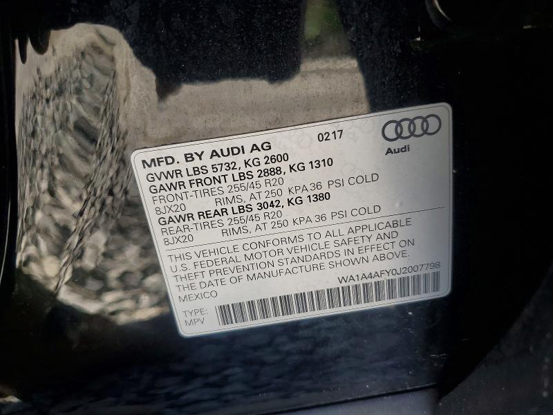 Продажа на аукционе авто 2018 Audi Sq5, vin: WA1A4AFY0J2007798, номер лота: 56870616