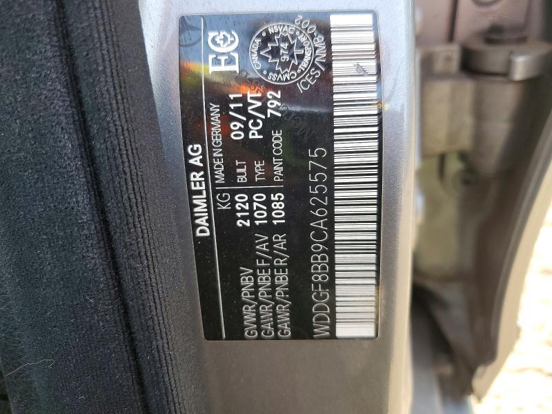 Aukcja sprzedaży 2012 Mercedes-benz C, vin: WDDGF8BB9CA625575, numer aukcji: 55556566