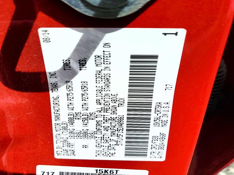 56364216 :رقم المزاد ، 5TFUY5F15EX409861 vin ، 2014 Toyota Tundra مزاد بيع