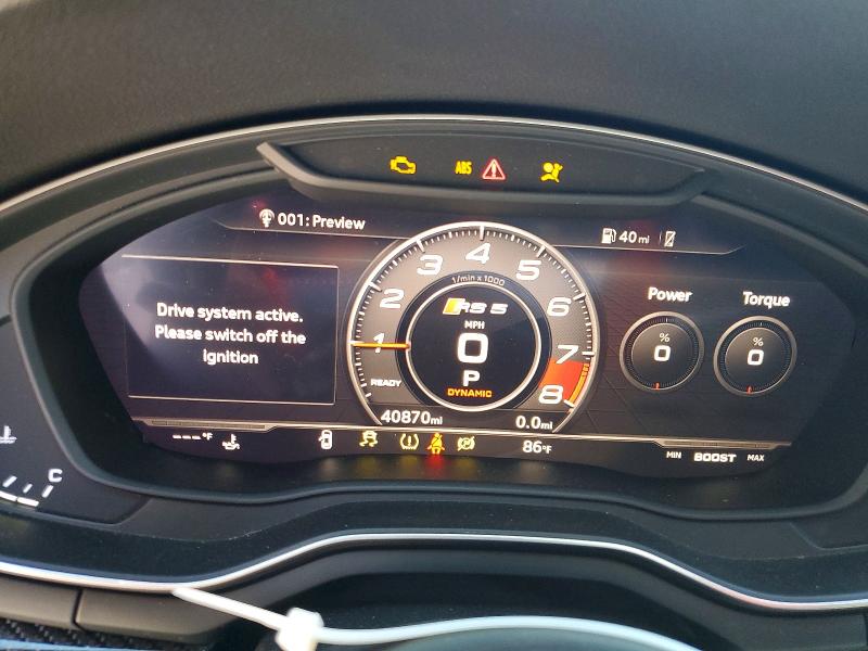 58019616 :رقم المزاد ، WUABWCF55KA907435 vin ، 2019 Audi Rs5 مزاد بيع
