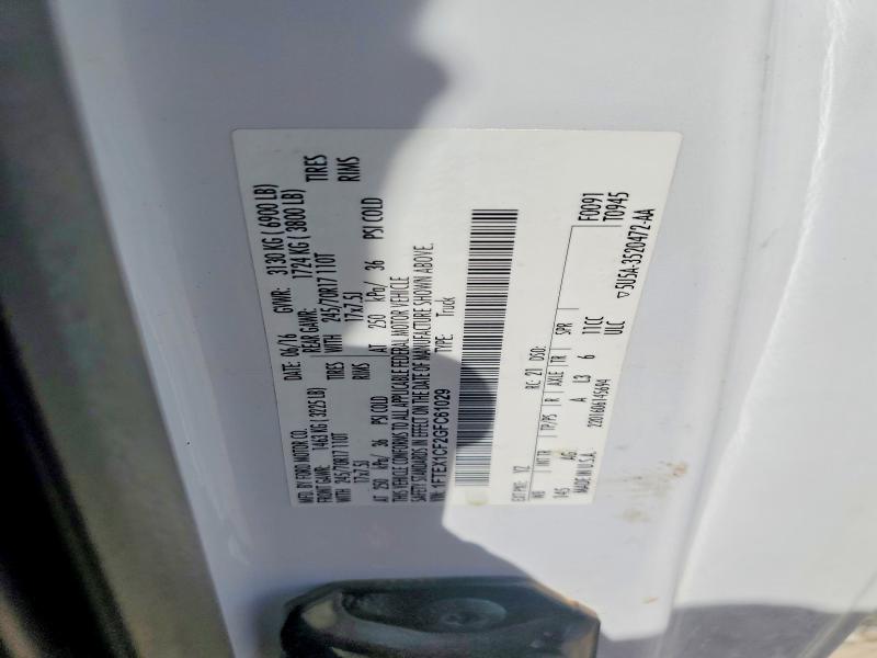 2016 Ford F150 მანქანა იყიდება აუქციონზე, vin: 1FTEX1CF2GFC61029, აუქციონის ნომერი: 55532416
