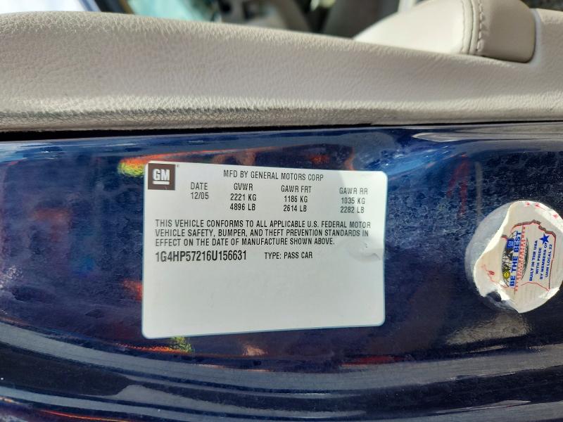 Продажа на аукционе авто 2006 Buick Lucerne, vin: 1G4HP57216U156631, номер лота: 56885226