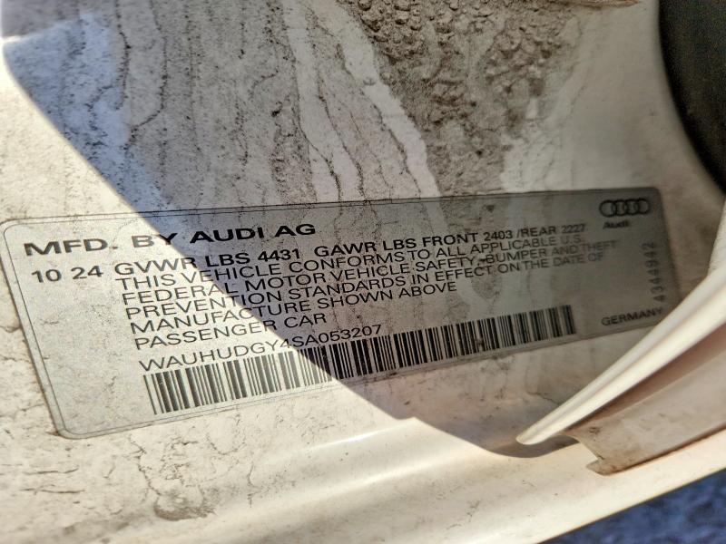 Aukcja sprzedaży 2025 Audi A3, vin: WAUHUDGY4SA053207, numer aukcji: 55648476
