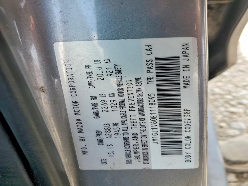 2014 Mazda 6 მანქანა იყიდება აუქციონზე, vin: JM1GJ1V60E1118095, აუქციონის ნომერი: 58438056