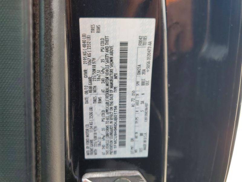 Продаж на аукціоні авто 2013 Ford Escape, vin: 1FMCU9H96DUB01756, номер лоту: 56844266