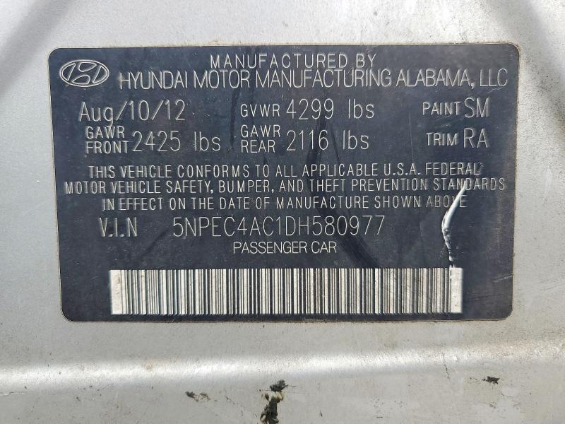 Продаж на аукціоні авто 2013 Hyundai Sonata, vin: 5NPEC4AC1DH580977, номер лоту: 57830836