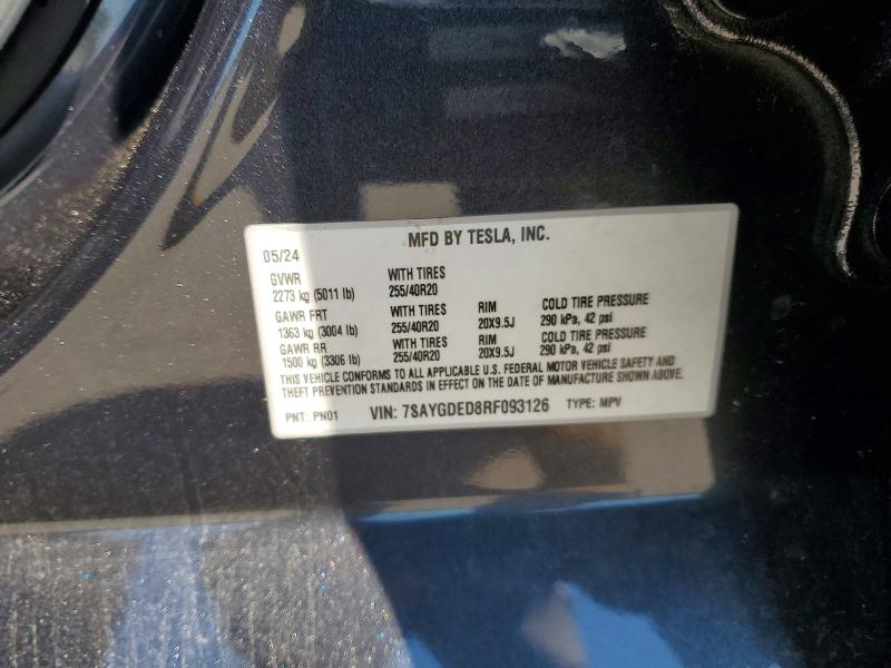 Aukcja sprzedaży 2024 Tesla Model  Y, vin: 7SAYGDED8RF093126, numer aukcji: 58192196