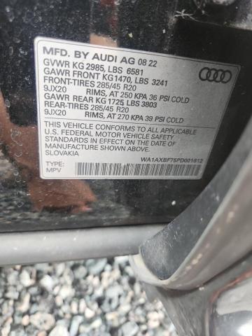 55760856 :رقم المزاد ، WA1AXBF75PD001612 vin ، 2023 Audi Q7 مزاد بيع
