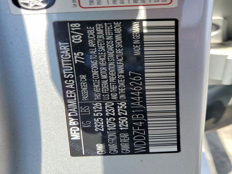 Aukcja sprzedaży 2018 Mercedes-benz E, vin: WDDZF4JB1JA446267, numer aukcji: 55840686