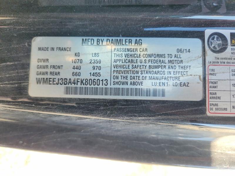 Продажа на аукционе авто 2015 Smart Fortwo, vin: WMEEJ3BA4FK806013, номер лота: 56496606