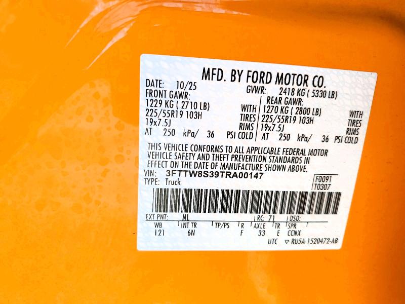 Продаж на аукціоні авто 2026 Ford Maverick, vin: 3FTTW8S39TRA00147, номер лоту: 85990755