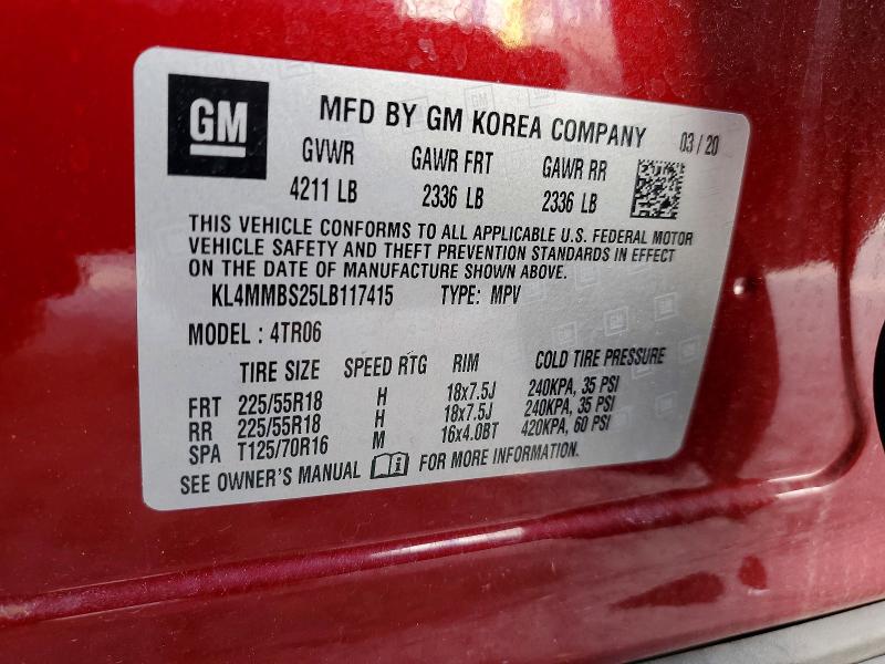 Продажа на аукционе авто 2020 Buick Encore Gx, vin: KL4MMBS25LB117415, номер лота: 56109966