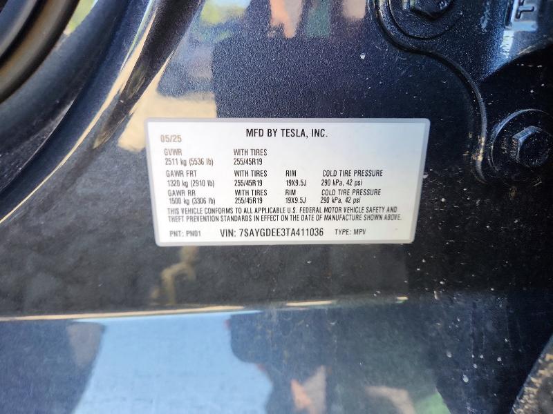 Продажа на аукционе авто 2026 Tesla Model Y, vin: 7SAYGDEE3TA411036, номер лота: 56391506