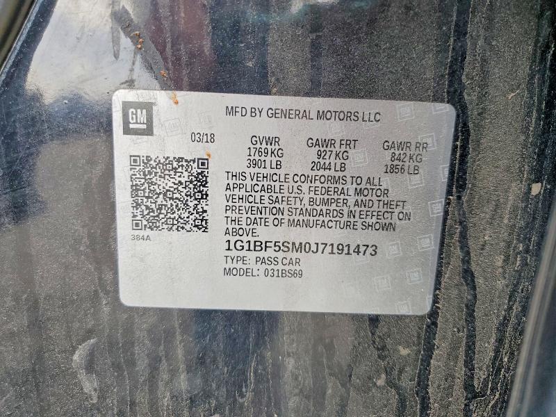 Продаж на аукціоні авто 2018 Chevrolet Cruze, vin: 1G1BF5SM0J7191473, номер лоту: 55783166