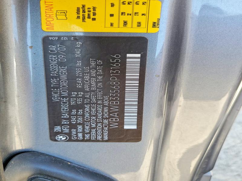 Продажа на аукционе авто 2008 Bmw 328, vin: WBAWB33568P131656, номер лота: 56251866