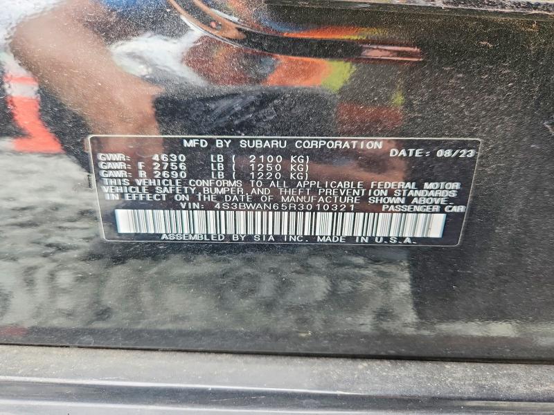 2024 Subaru Legacy მანქანა იყიდება აუქციონზე, vin: 4S3BWAN65R3010321, აუქციონის ნომერი: 58083446