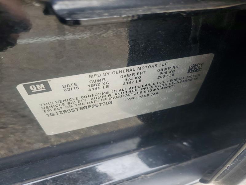 Aukcja sprzedaży 2016 Chevrolet Malibu, vin: 1G1ZE5ST8GF267903, numer aukcji: 56054296
