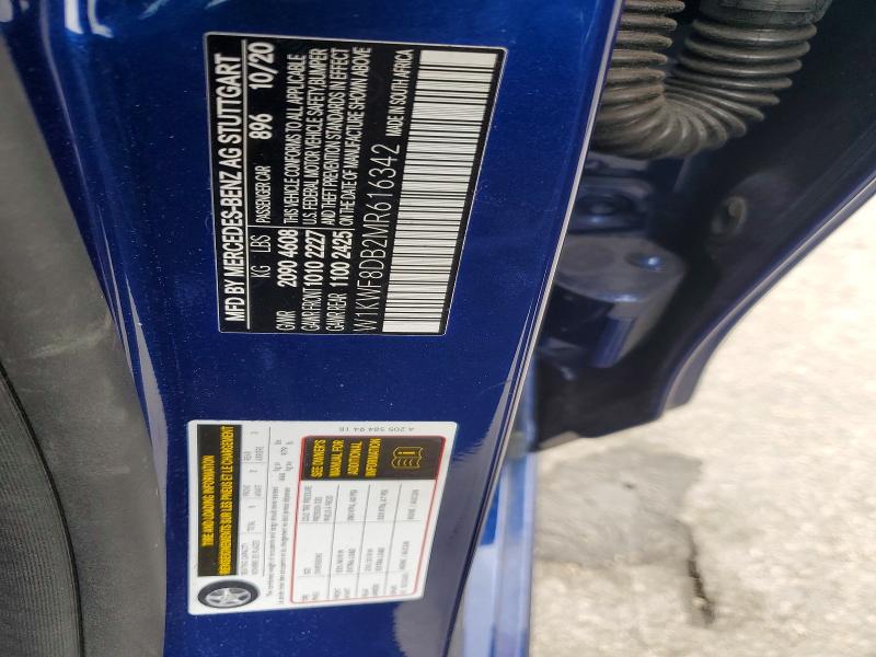 2021 Mercedes-benz C მანქანა იყიდება აუქციონზე, vin: W1KWF8DB2MR616342, აუქციონის ნომერი: 58498656