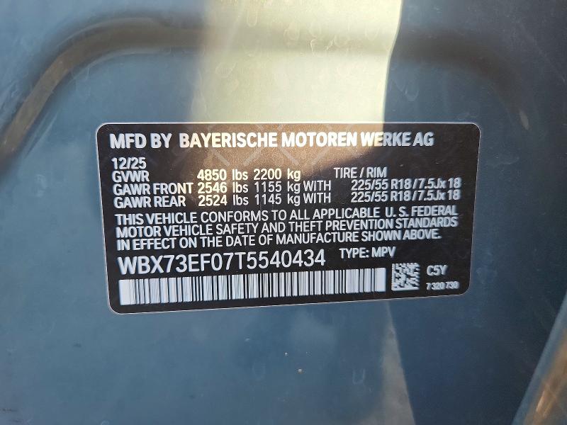 Aukcja sprzedaży 2026 Bmw X1, vin: WBX73EF07T5540434, numer aukcji: 57866926