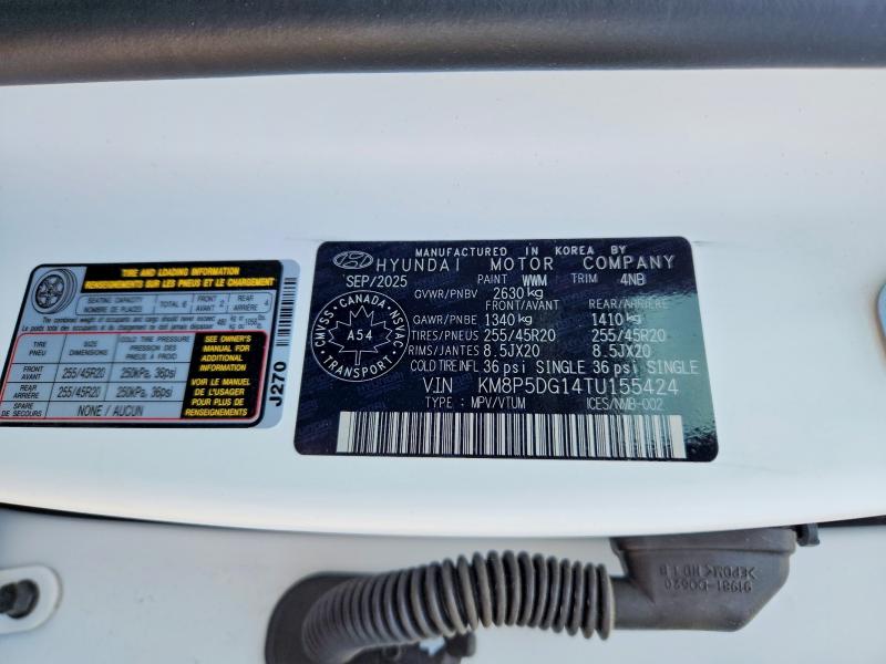 Продажа на аукционе авто 2026 Hyundai Santa Fe, vin: KM8P5DG14TU155424, номер лота: 56571146