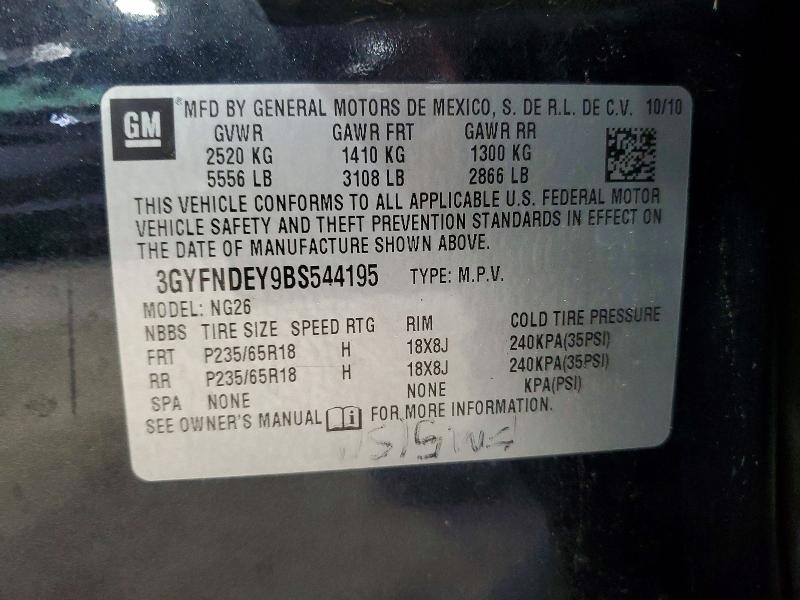 Продажа на аукционе авто 2011 Cadillac Srx, vin: 3GYFNDEY9BS544195, номер лота: 56166676