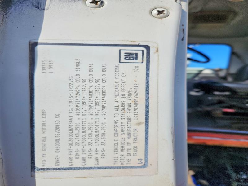 55451696 :رقم المزاد ، 1GTS9C4W9FV624812 vin ، 1985 Gmc J9500 مزاد بيع