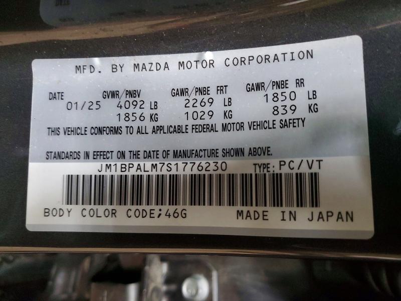 Продажа на аукционе авто 2025 Mazda 3, vin: JM1BPALM7S1776230, номер лота: 58215046
