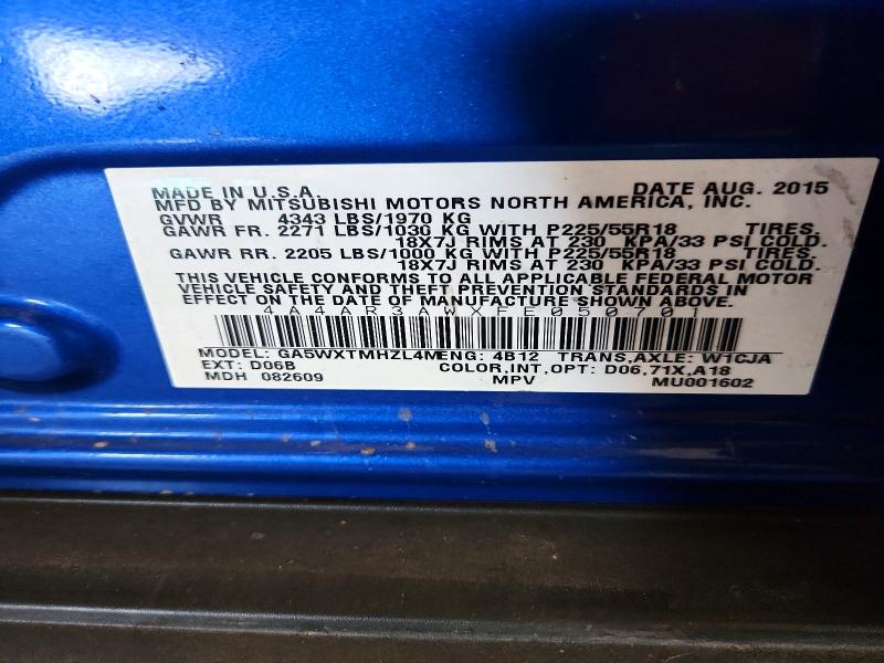 Aukcja sprzedaży 2015 Mitsubishi Outlander Sport, vin: 4A4AR3AWXFE050701, numer aukcji: 58094596