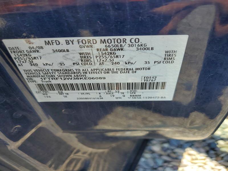 Aukcja sprzedaży 2008 Ford F150, vin: 1FTRF12W38KE06089, numer aukcji: 56574236