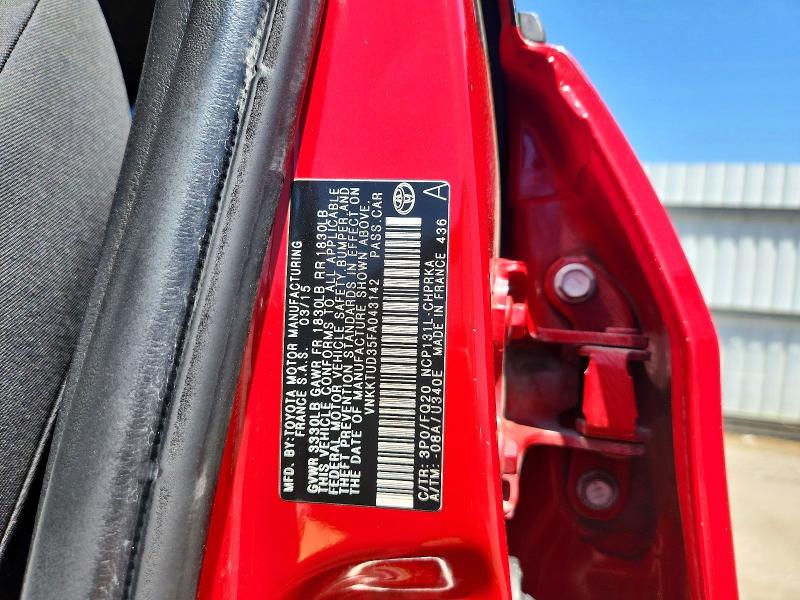 Продажа на аукционе авто 2015 Toyota Yaris, vin: VNKKTUD35FA043142, номер лота: 56826726