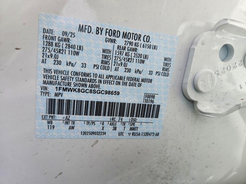 Продаж на аукціоні авто 2025 Ford Explorer, vin: 1FMWK8GC8SGC98659, номер лоту: 56842016