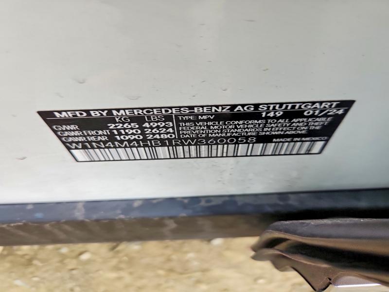 Продажа на аукционе авто 2024 Mercedes-benz Glb, vin: W1N4M4HB1RW360058, номер лота: 58957346