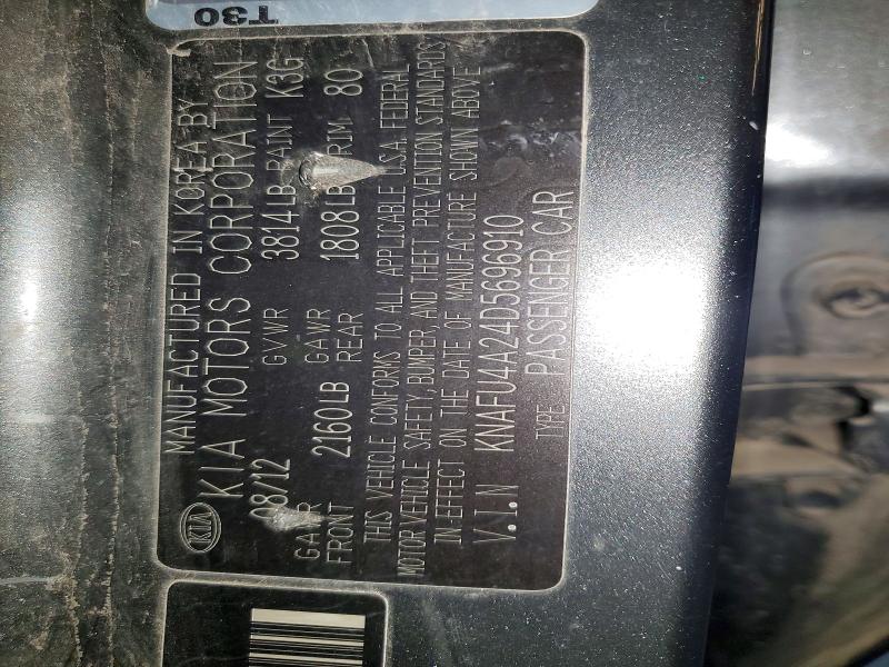 Aukcja sprzedaży 2013 Kia Forte, vin: KNAFU4A24D5696910, numer aukcji: 57962506