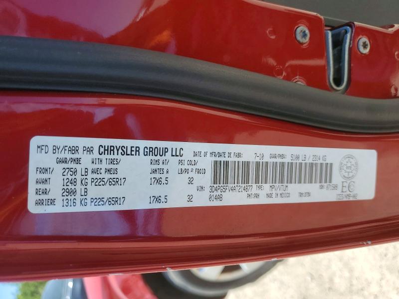 Продаж на аукціоні авто 2010 Dodge Journey, vin: 3D4PG5FV4AT214877, номер лоту: 55869046