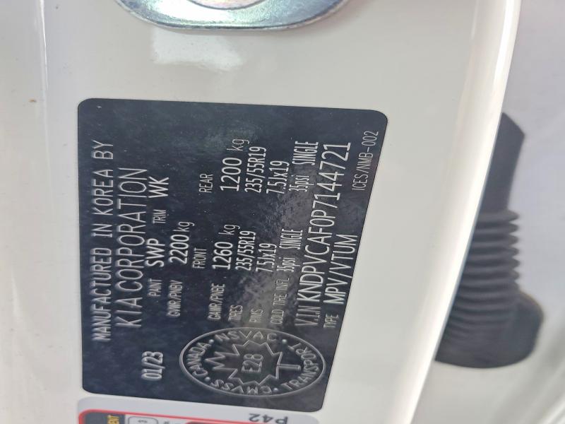 2023 Kia Sportage მანქანა იყიდება აუქციონზე, vin: KNDPVCAF0P7144721, აუქციონის ნომერი: 58527326