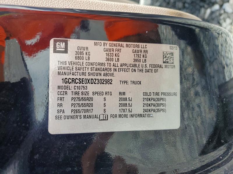 Aukcja sprzedaży 2013 Chevrolet Silverado, vin: 1GCRCSE0XDZ302982, numer aukcji: 55782456