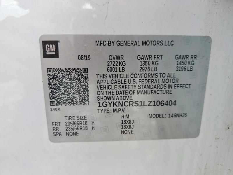 Продаж на аукціоні авто 2020 Cadillac Xt5, vin: 1GYKNCRS1LZ106404, номер лоту: 58149846