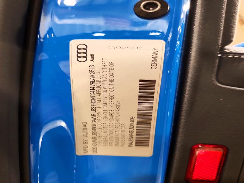 Продажа на аукционе авто 2020 Audi A4, vin: WAUENAF45LN010809, номер лота: 58896606