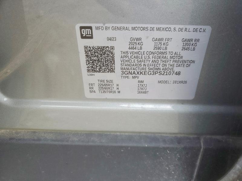 Aukcja sprzedaży 2023 Chevrolet Equinox, vin: 3GNAXKEG3PS210748, numer aukcji: 56754616